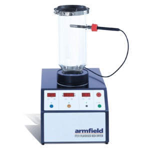 Fluidised Bed Dryer FT31 A range of materials from fine powders to food particulates can be used on this versatile laboratory-scale unit.
